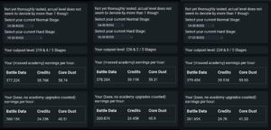 【メガニケ】ハード15章から17章ってそこまでバトルデータの時給変わる？