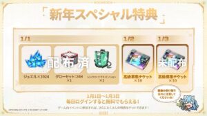 【メガニケ】新年プレゼント 高級募集チケット×10配布ｷﾀ━━(ﾟ∀ﾟ)━━!!